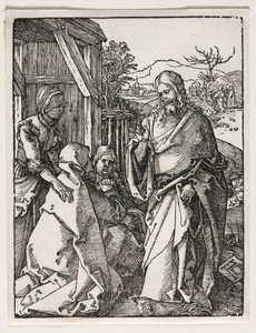 Den lilla passionen: Kristus tar avsked av jungfrun av Albrecht Dürer