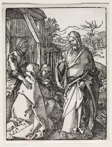 Den lilla passionen: Kristus tar avsked av jungfrun. av Albrecht Dürer