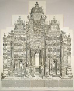 Maximilians triumfbåge, 1515 1799 upplagan. av Albrecht Dürer