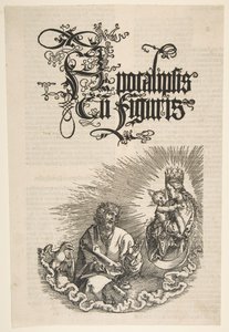 Jungfrun och Sankt Johannes, från Apokalypsen, 1511. av Albrecht Dürer