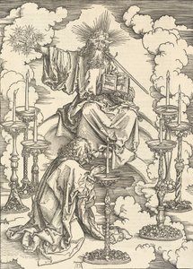 Visionen om de sju ljusstakarna, 1498. av Albrecht Dürer
