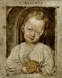 Pojken Jesus som Frälsare av Albrecht Dürer