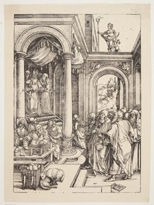 Presentationen av jungfrun i templet av Albrecht Dürer