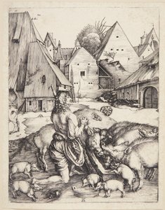 Den förlorade sonen bland svinen av Albrecht Dürer