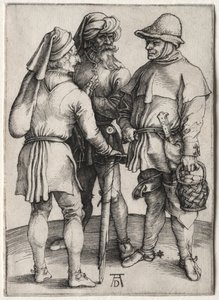 Tre bönder i samtal, ca. 1497. av Albrecht Dürer
