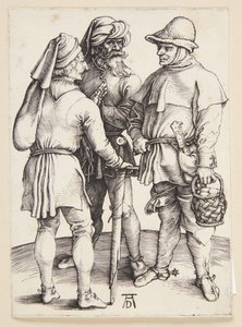 Tre bönder i samtal av Albrecht Dürer