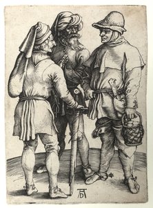 Tre bybor i samtal, c.1497 av Albrecht Dürer
