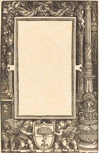 Titelgräns med Putti som håller Pirckheimerarmarna av Albrecht Dürer