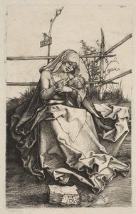 Jungfru och barn på en gräsbänk, 1503. av Albrecht Dürer
