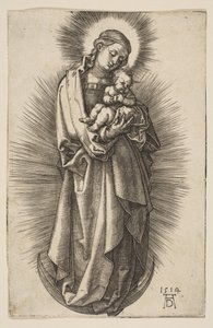 Jungfru och barn på halvmånen med ett diadem, 1514. av Albrecht Dürer