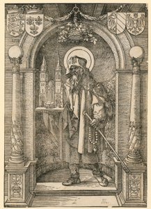 Johannes Stabius vapensköld med lagerkrans av Albrecht Dürer