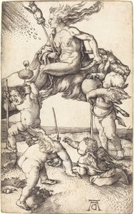Häxa som rider på en get av Albrecht Dürer