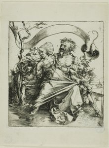 Ung kvinna attackerad av döden (The Ravisher) av Albrecht Dürer
