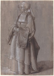 Ung kvinna i nederländsk klänning av Albrecht Dürer