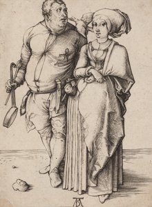 A Cook and His Wife, ca 1496 (gravyr) av Albrecht Dürer