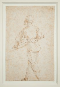 En man med en åra, ca 1520-21 (penna & brunt bläck på papper) av Albrecht Dürer