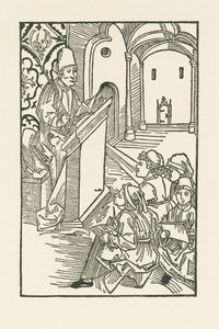 En lärare med fyra stipendiater av Albrecht Dürer or Duerer