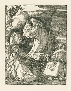 Plågorna i trädgården - Kristus på Olivberget, ca 1510 (träsnitt) av Albrecht Dürer or Duerer