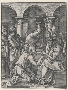Kristus krönt med törnar, ca 1510 (träsnitt) av Albrecht Dürer