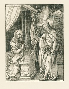 Kristus framträder för sin mor, ca 1510 (träsnitt) av Albrecht Dürer or Duerer