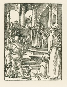 Kristus inför Pilatus, ca 1508-09 (träsnitt) av Albrecht Dürer or Duerer