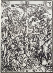 Kristus på korset (Den stora passionen) (gravyr) av Albrecht Dürer