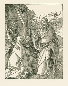 Kristus tar avsked av sin mor, ca 1508-09 (träsnitt) av Albrecht Dürer or Duerer