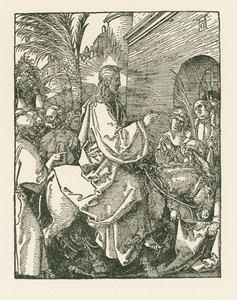 Kristi intåg i Jerusalem, ca 1508-09 (träsnitt) av Albrecht Dürer or Duerer