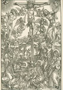 Korsfästelse (Det stora Golgata), ca 1496-00 (träsnitt) av Albrecht Dürer or Duerer