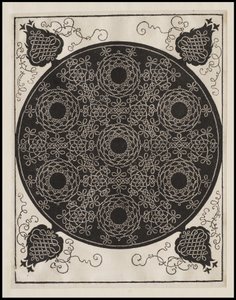 Fjärde knuten, 7 cirkulära grupper av knutar med svarta mittpunkter, ca 1506 av Albrecht Dürer
