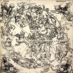 Imagines coeli Septentrionales cum duodecim imaginibus zodiaci, ca 1510-c.20 (träsnitt)