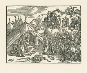 Judith förs till Holofernes läger av Albrecht Dürer or Duerer