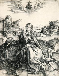 Madonna med en trollslända (gravyr) av Albrecht Dürer