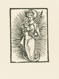 Jungfru Maria som himladrottning i solen av Albrecht Dürer or Duerer
