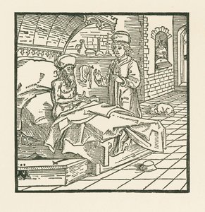 Mäster Cato på sin dödsbädd ger goda instruktioner till sin son av Albrecht Dürer or Duerer