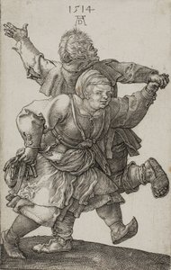 Bondepar som dansar, 1514 av Albrecht Dürer