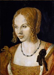 Porträtt av en ung venetiansk kvinna Målning av Albrecht Durer (1471-1528) av Albrecht Dürer