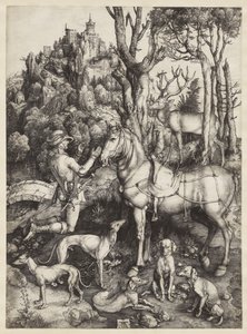Saint Eustace, ca 1501 av Albrecht Dürer
