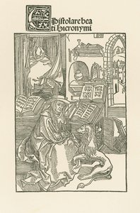 Sankt Hieronymus i sitt arbetsrum av Albrecht Dürer or Duerer