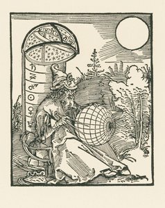 Sittande astronom som håller i en jordglob av Albrecht Dürer or Duerer