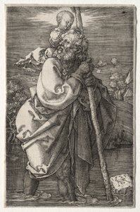 St. Christopher, vänd mot vänster av Albrecht Dürer or Duerer