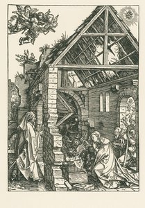 Herdarnas tillbedjan, ca 1502-03 (träsnitt) av Albrecht Dürer or Duerer