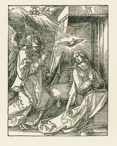 Bebådelsen, ca 1510 (träsnitt) av Albrecht Dürer or Duerer