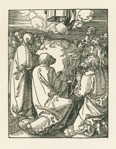 Himmelsfärden, ca 1510 (träsnitt) av Albrecht Dürer or Duerer