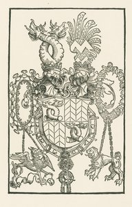 Vapensköld för Florian Waldauf von Waldenstein av Albrecht Dürer or Duerer