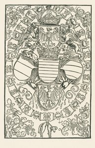 Maximilian I:s vapensköld, som kung av romarna av Albrecht Dürer or Duerer