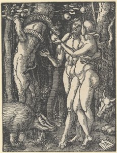 The Fall of Man, från "The Small Passion", c.1510 (träsnitt) av Albrecht Dürer