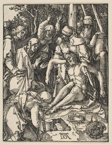 Klagovisan från den lilla passionen, ca 159 (träsnitt) av Albrecht Dürer