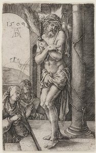 Sorgernas man som står vid kolonnen av Albrecht Dürer