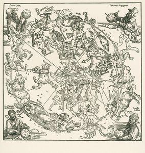 Det norra halvklotet av den celestrala globen av Albrecht Dürer or Duerer